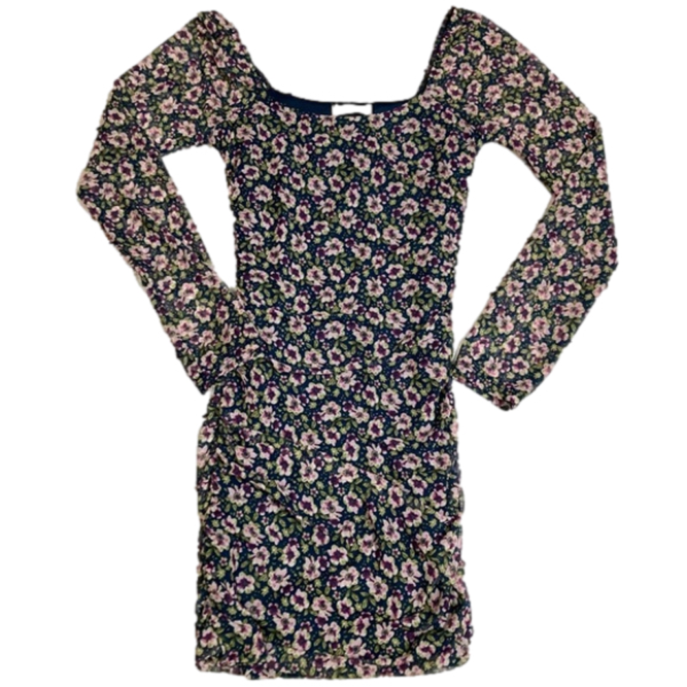 Altar’d State Bodycon Mini Dress Floral XS Long Sleeve
